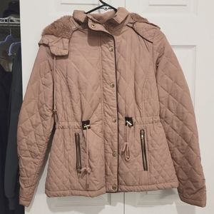 Adjustable Waist Light Jacket Pink With Gold Color Hardware